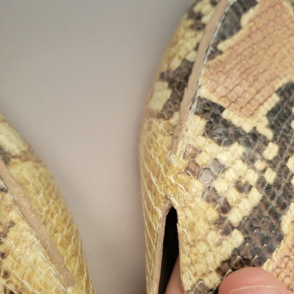 Madewell The Frances Skimmer Mule in Snake Embossed Leather Size 7 - Picture 4 of 6